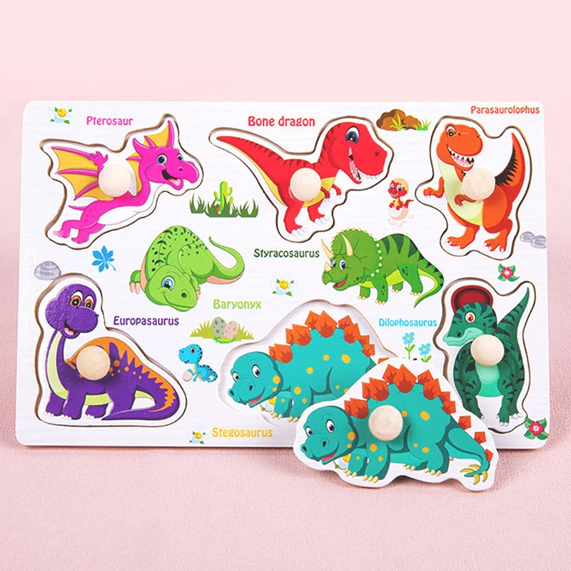 ﻿﻿Montessori Wooden Hand Grab Puzzles,